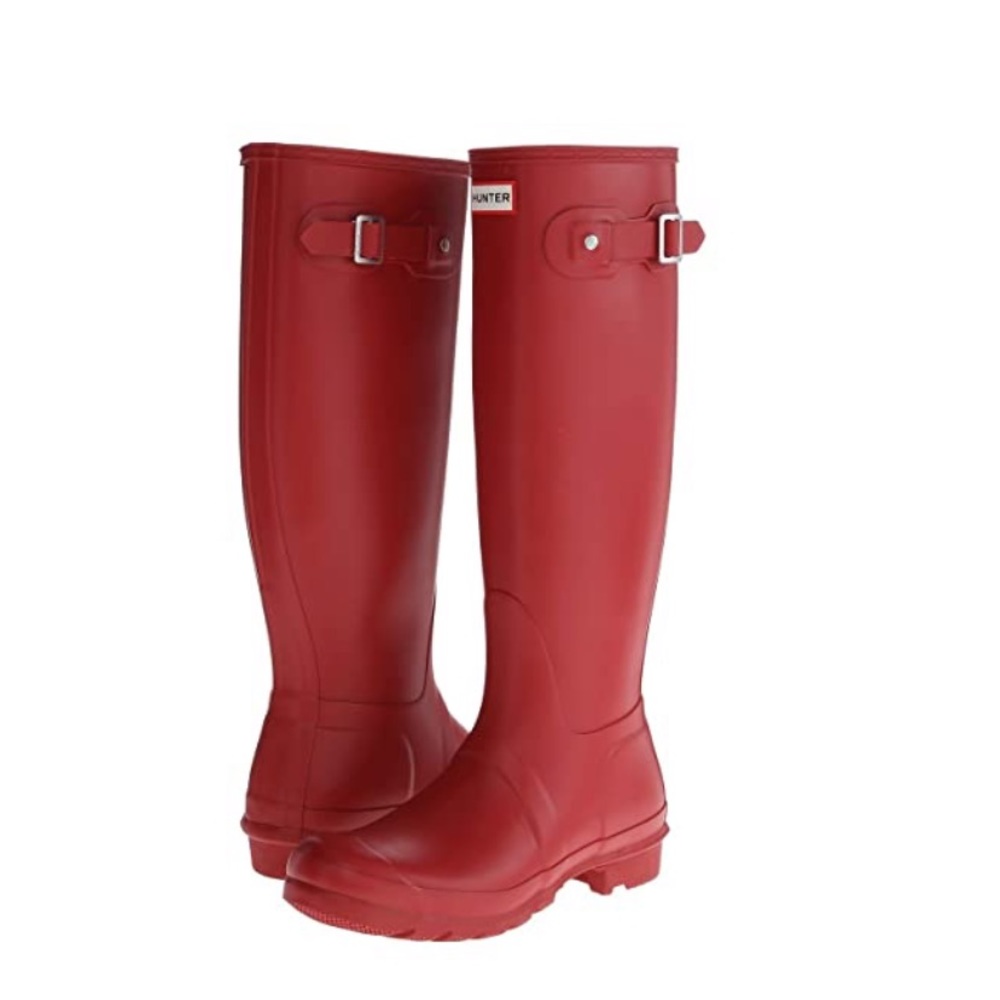 Hunter Rain Boots Packable Tall Red Size 9